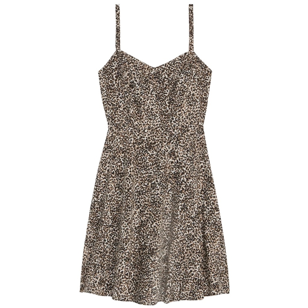 Leopard Animal Print Mini Dress Sleeveless Fit & Flare Size Medium Old Navy